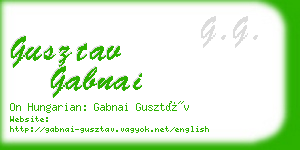 gusztav gabnai business card
